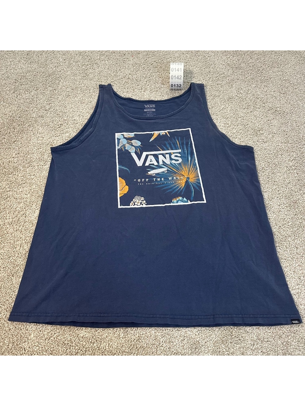 Vans navy blue graphic tank top